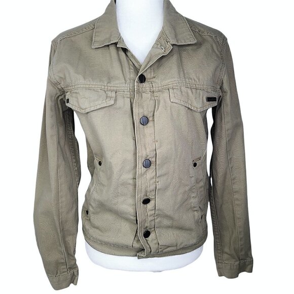 Comune Braydon Szafranski  Military Green Lightweight Denim Jacket - Picture 3 of 12